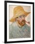 Self-Portrait with Pipe and Straw Hat, c.1888-Vincent van Gogh-Framed Giclee Print