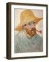 Self-Portrait with Pipe and Straw Hat, c.1888-Vincent van Gogh-Framed Giclee Print