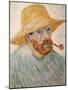 Self-Portrait with Pipe and Straw Hat, c.1888-Vincent van Gogh-Mounted Giclee Print