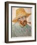 Self-Portrait with Pipe and Straw Hat, c.1888-Vincent van Gogh-Framed Premium Giclee Print