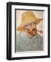 Self-Portrait with Pipe and Straw Hat, c.1888-Vincent van Gogh-Framed Premium Giclee Print