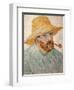 Self-Portrait with Pipe and Straw Hat, c.1888-Vincent van Gogh-Framed Premium Giclee Print