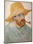 Self-Portrait with Pipe and Straw Hat, c.1888-Vincent van Gogh-Mounted Premium Giclee Print