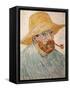 Self-Portrait with Pipe and Straw Hat, c.1888-Vincent van Gogh-Framed Stretched Canvas