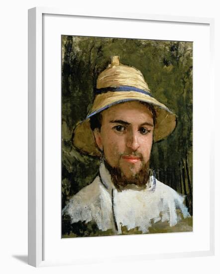 Self Portrait with Pith Helmet-Gustave Caillebotte-Framed Giclee Print