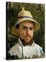 Self Portrait with Pith Helmet-Gustave Caillebotte-Stretched Canvas