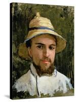 Self Portrait with Pith Helmet-Gustave Caillebotte-Stretched Canvas