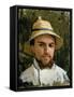 Self Portrait with Pith Helmet-Gustave Caillebotte-Framed Stretched Canvas