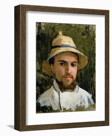 Self Portrait with Pith Helmet-Gustave Caillebotte-Framed Giclee Print