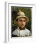 Self Portrait with Pith Helmet-Gustave Caillebotte-Framed Giclee Print