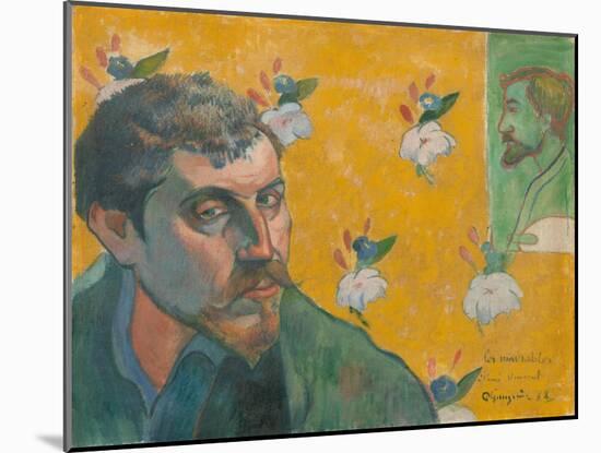 Self-Portrait with Portrait of Bernard, 'Les Mis‚rables'-Paul Gauguin-Mounted Giclee Print