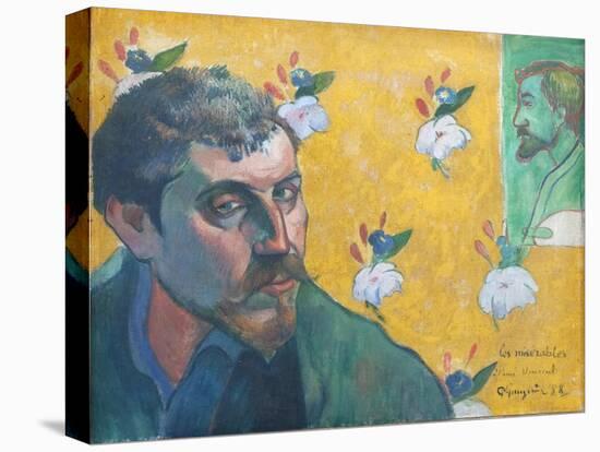 Self-Portrait with Portrait of Bernard (Les Miserables)-Paul Gauguin-Stretched Canvas