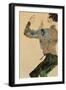 Self-Portrait with Raised Arms, Rear View, 1912-Egon Schiele-Framed Giclee Print