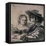 Self-Portrait with Saskia, 1636-Rembrandt van Rijn-Framed Stretched Canvas