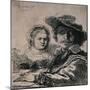 Self-Portrait with Saskia, 1636-Rembrandt van Rijn-Mounted Giclee Print