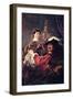 Self-Portrait with Saskia-Rembrandt van Rijn-Framed Art Print