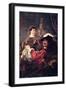 Self-Portrait with Saskia-Rembrandt van Rijn-Framed Art Print