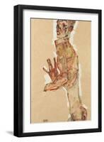 Self-Portrait with Splayed Fingers, 1911-Egon Schiele-Framed Giclee Print