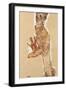 Self-Portrait with Splayed Fingers, 1911-Egon Schiele-Framed Giclee Print