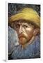 Self Portrait with Straw Hat, 1887-Vincent van Gogh-Framed Giclee Print