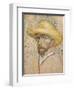 Self Portrait with Straw Hat, 1887-Vincent van Gogh-Framed Giclee Print