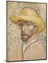 Self Portrait with Straw Hat, 1887-Vincent van Gogh-Mounted Giclee Print