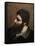 Self Portrait with Striped Collar-Gustave Courbet-Framed Stretched Canvas