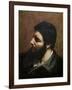 Self Portrait with Striped Collar-Gustave Courbet-Framed Giclee Print