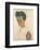 Self-Portrait with Striped Shirt-Egon Schiele-Framed Art Print