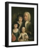 Self-Portrait with Suzanna Van Bommel and Two Daughters-Hendrik Spilman-Framed Giclee Print