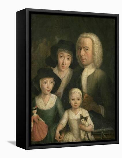 Self-Portrait with Suzanna Van Bommel and Two Daughters-Hendrik Spilman-Framed Stretched Canvas