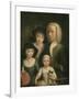 Self-Portrait with Suzanna Van Bommel and Two Daughters-Hendrik Spilman-Framed Giclee Print