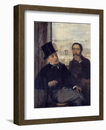 Self-Portrait with the Painter Evariste De Valernes by Edgar Degas-null-Framed Giclee Print