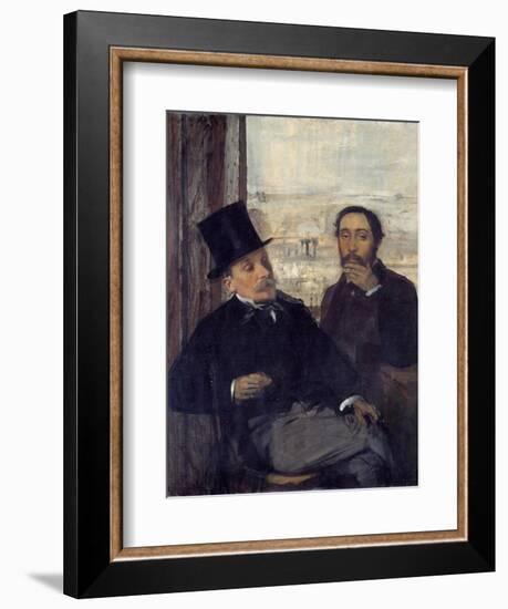 Self-Portrait with the Painter Evariste De Valernes by Edgar Degas-null-Framed Giclee Print