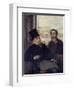 Self-Portrait with the Painter Evariste De Valernes by Edgar Degas-null-Framed Giclee Print