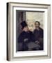 Self-Portrait with the Painter Evariste De Valernes by Edgar Degas-null-Framed Giclee Print