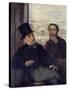 Self-Portrait with the Painter Evariste De Valernes by Edgar Degas-null-Stretched Canvas