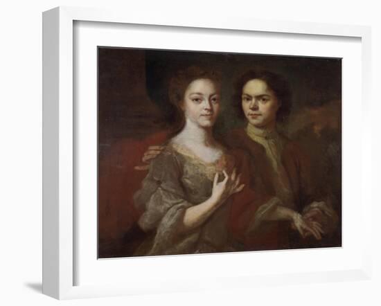 Self-Portrait with the Wife, C. 1729-Andrei Matveyevich Matveyev-Framed Giclee Print