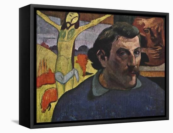 Self Portrait with the Yellow Christ, 1889-Paul Gauguin-Framed Stretched Canvas