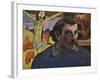 Self Portrait with the Yellow Christ, 1889-Paul Gauguin-Framed Giclee Print