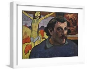 Self Portrait with the Yellow Christ, 1889-Paul Gauguin-Framed Giclee Print