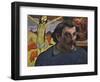 Self Portrait with the Yellow Christ, 1889-Paul Gauguin-Framed Giclee Print