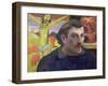 Self Portrait with the Yellow Christ, 1889-Paul Gauguin-Framed Giclee Print