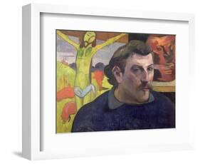 Self Portrait with the Yellow Christ, 1889-Paul Gauguin-Framed Giclee Print