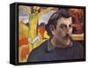 Self-Portrait with the Yellow Christ-Paul Gauguin-Framed Stretched Canvas