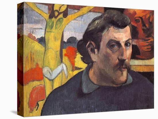 Self-Portrait with the Yellow Christ-Paul Gauguin-Stretched Canvas