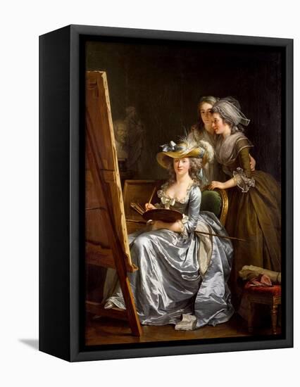 Self-portrait with Two Pupils, 1785-Adelaide Labille-Guiard-Framed Stretched Canvas