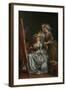 Self-Portrait with Two Pupils, Marie Gabrielle Capet & Marie Marguerite Carreaux de Rosemond, 1785-Adelaide Labille-Guiard-Framed Giclee Print