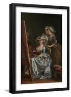 Self-Portrait with Two Pupils, Marie Gabrielle Capet & Marie Marguerite Carreaux de Rosemond, 1785-Adelaide Labille-Guiard-Framed Giclee Print