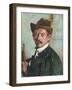 Self Portrait with Tyrolean Hat (Selbstbildnis Mit Tiroler Hut), 1913-Lovis Corinth-Framed Giclee Print